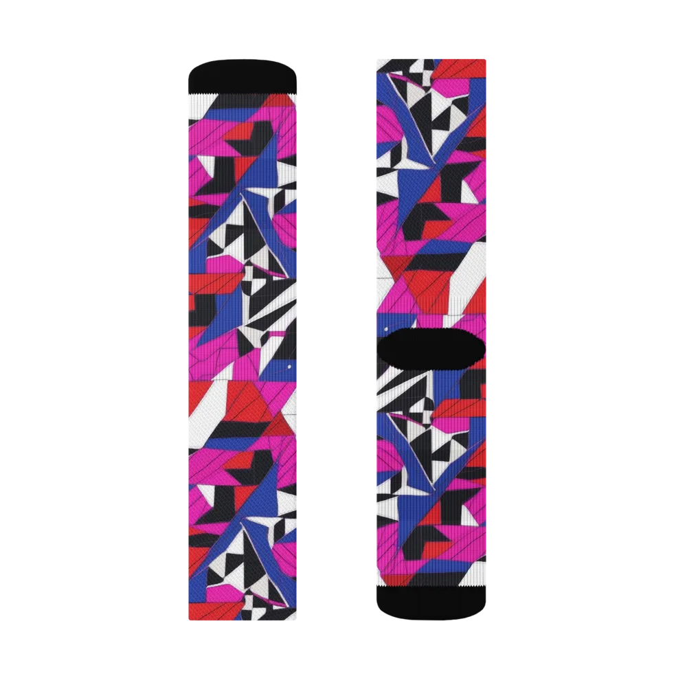 Laser Tessellation on Socks — Left Sock