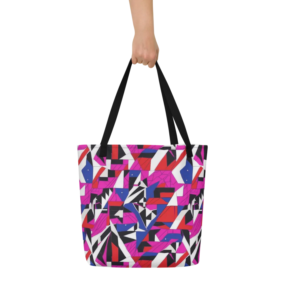 Laser Tessellation on Large Tote Bag W/ Pocket — Front