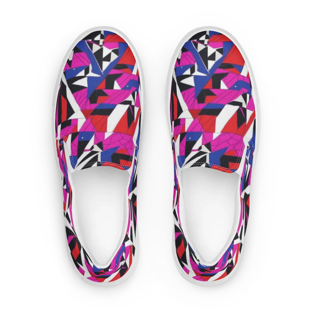 Laser Tessellation on Women's Slip-On Canvas Shoes — Front