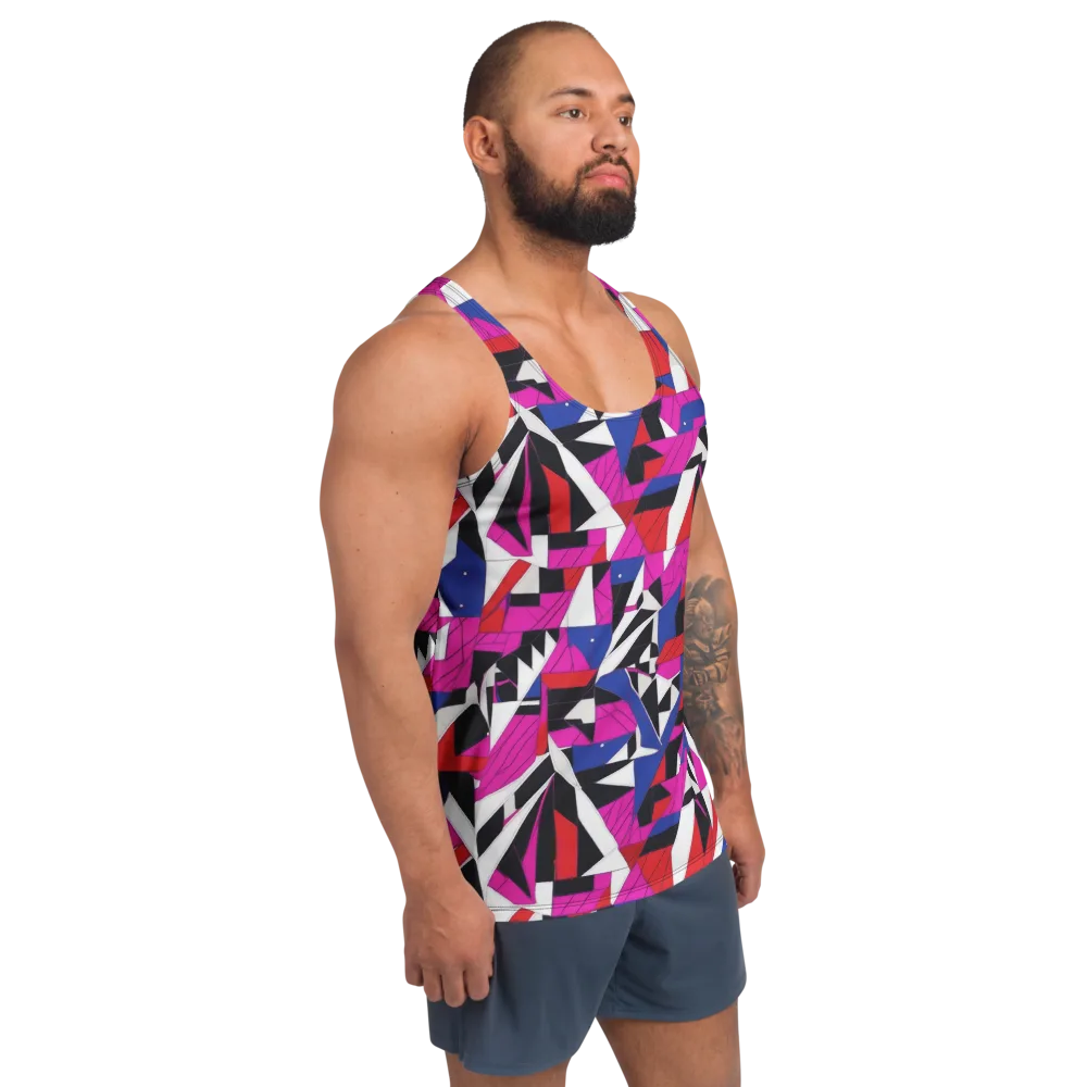 Laser Tessellation on Men's Tank Top — Right Front