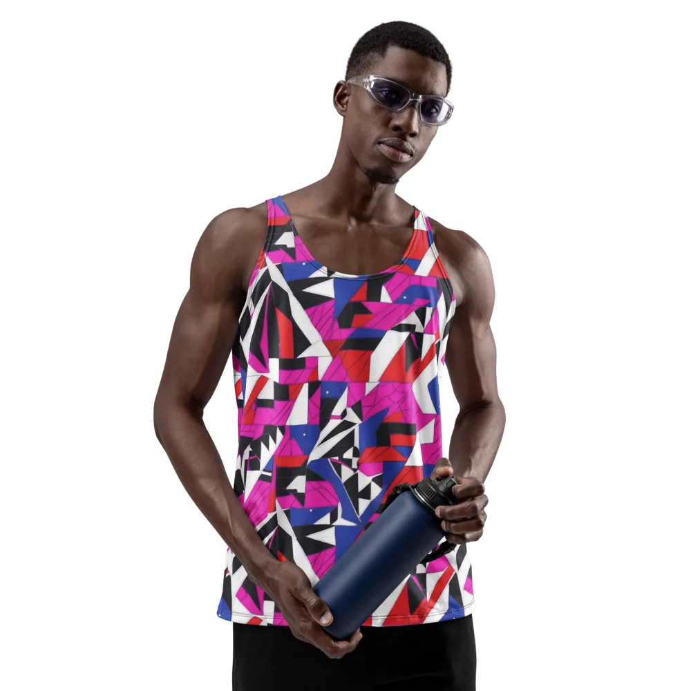 Laser Tessellation on Men's Tank Top — Front