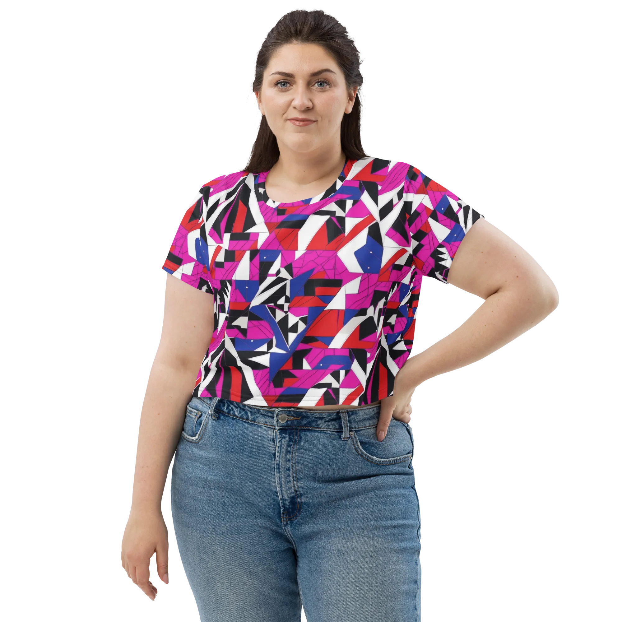 Laser Tessellation on Crop Tee — Front