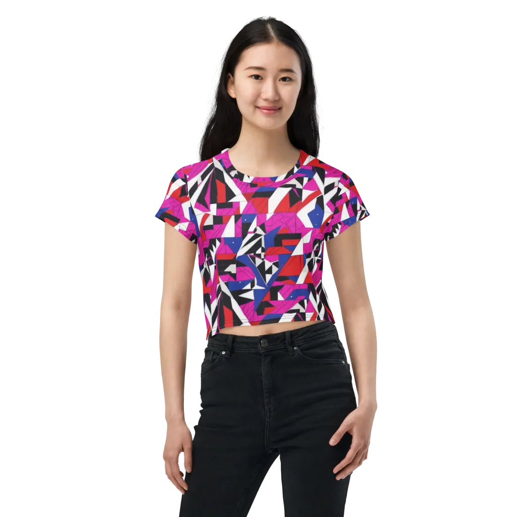 Laser Tessellation on Crop Tee — Front