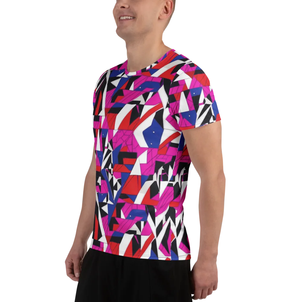Laser Tessellation on Men's Athletic T-Shirt — Left