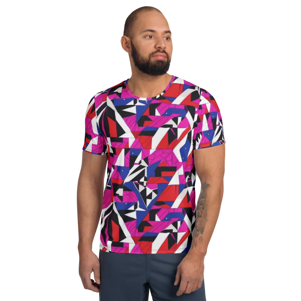 Laser Tessellation on Men's Athletic T-Shirt — Front