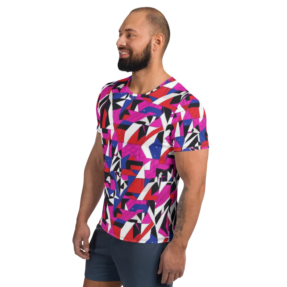Laser Tessellation on Men's Athletic T-Shirt — Left