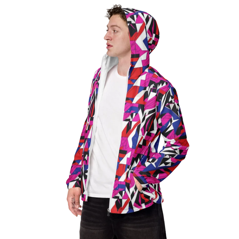 Laser Tessellation on Men's Windbreaker — Left Front