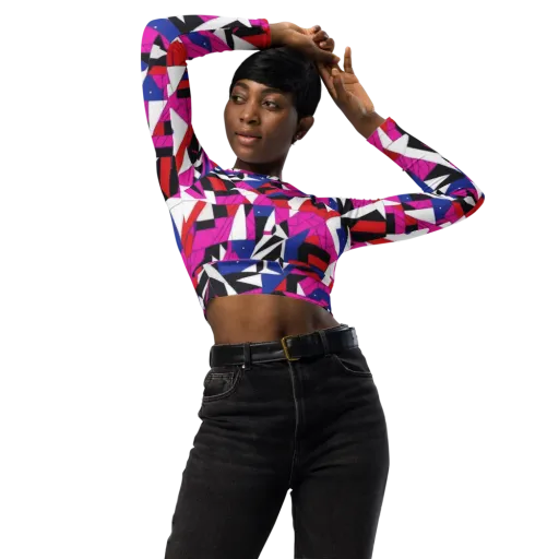 Laser Tessellation on a Long Sleeve Crop Top