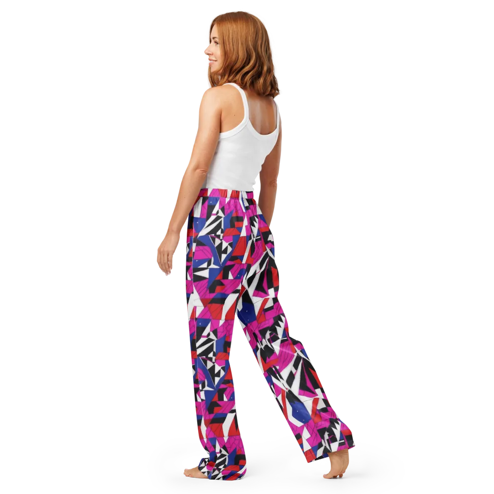 Laser Tessellation on Women's Pajama Pants — Back