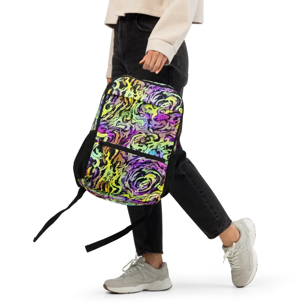 Neon Inkblot on Utility Backpack — Front