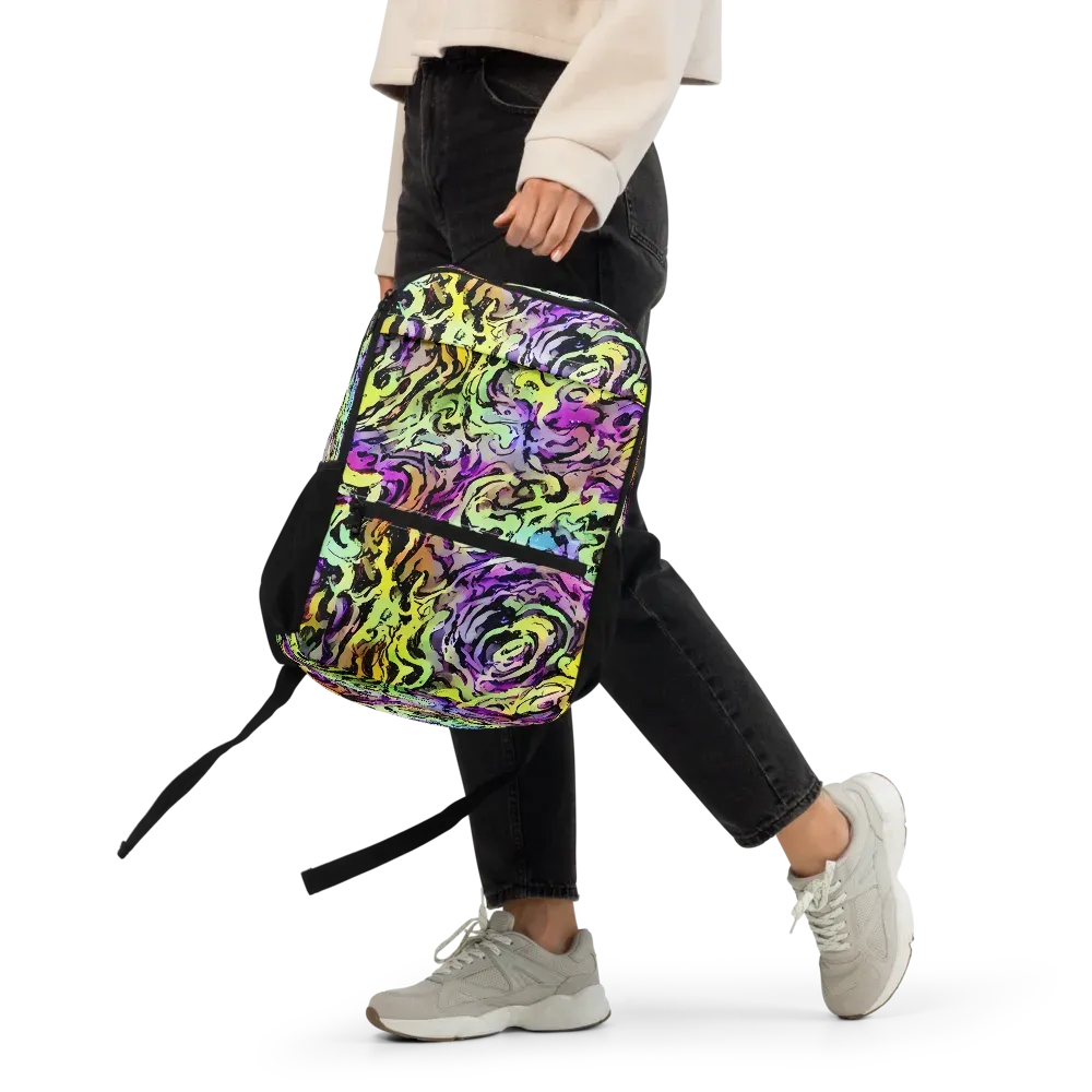 Neon Inkblot on Utility Backpack — Front
