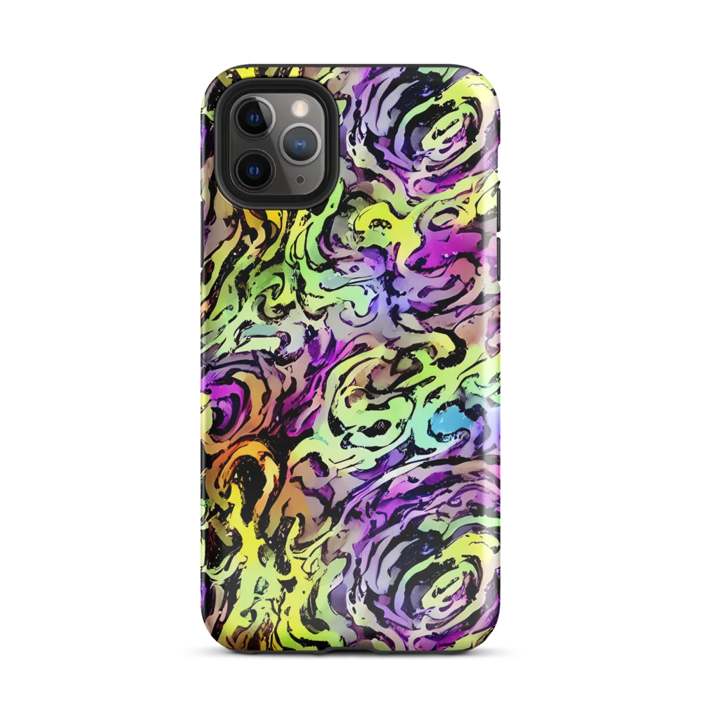 Neon Inkblot on Tough Case for iPhone® — Front