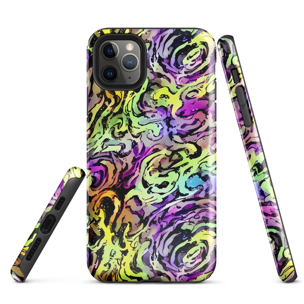 Neon Inkblot on Tough Case for iPhone® — Front