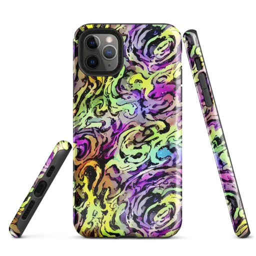 Neon Inkblot on a Tough Case for iPhone®
