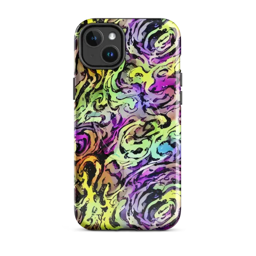 Neon Inkblot on a MagSafe Tough Case for iPhone®