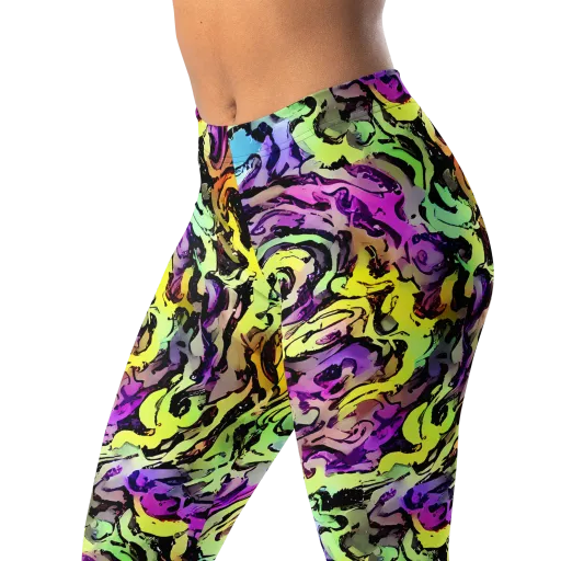 Neon Inkblot on a Leggings