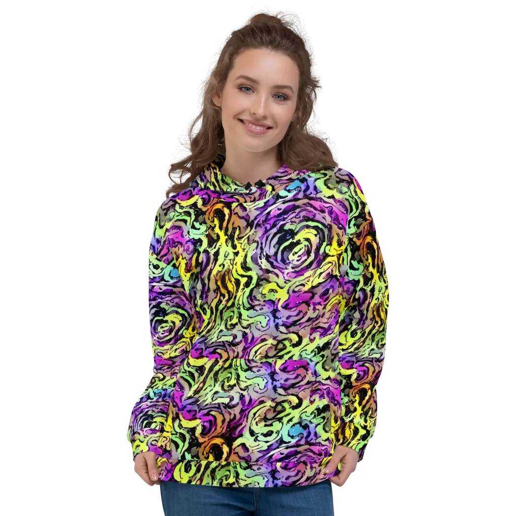 Neon Inkblot on Hoodie — Front
