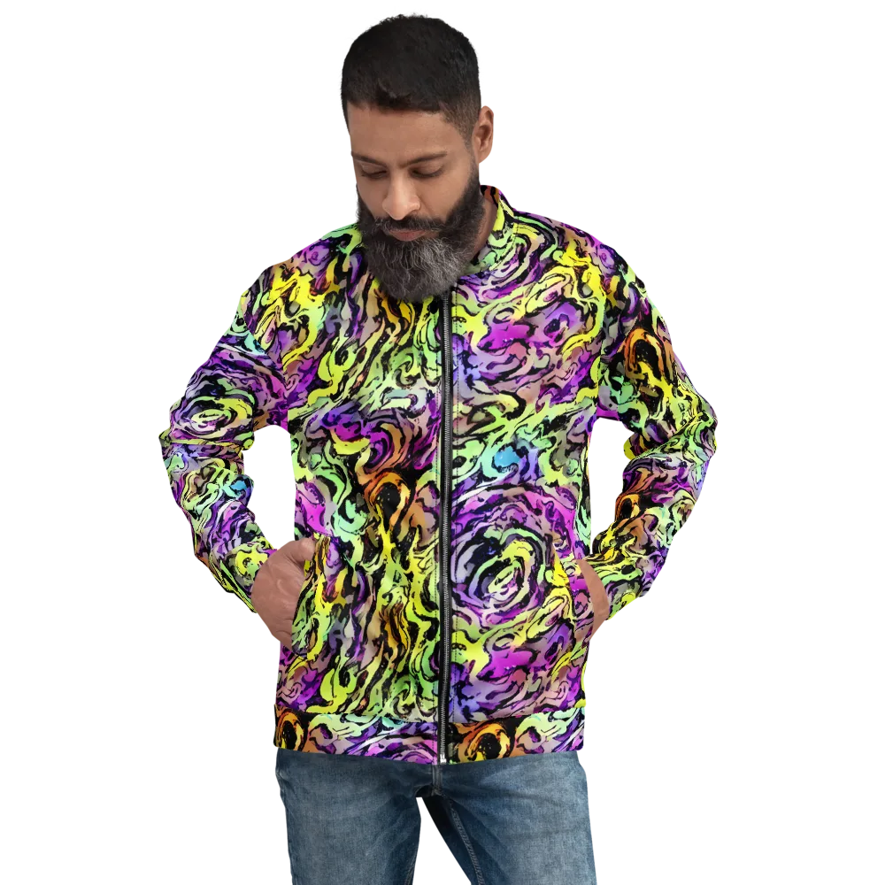 Neon Inkblot on Bomber Jacket — Front