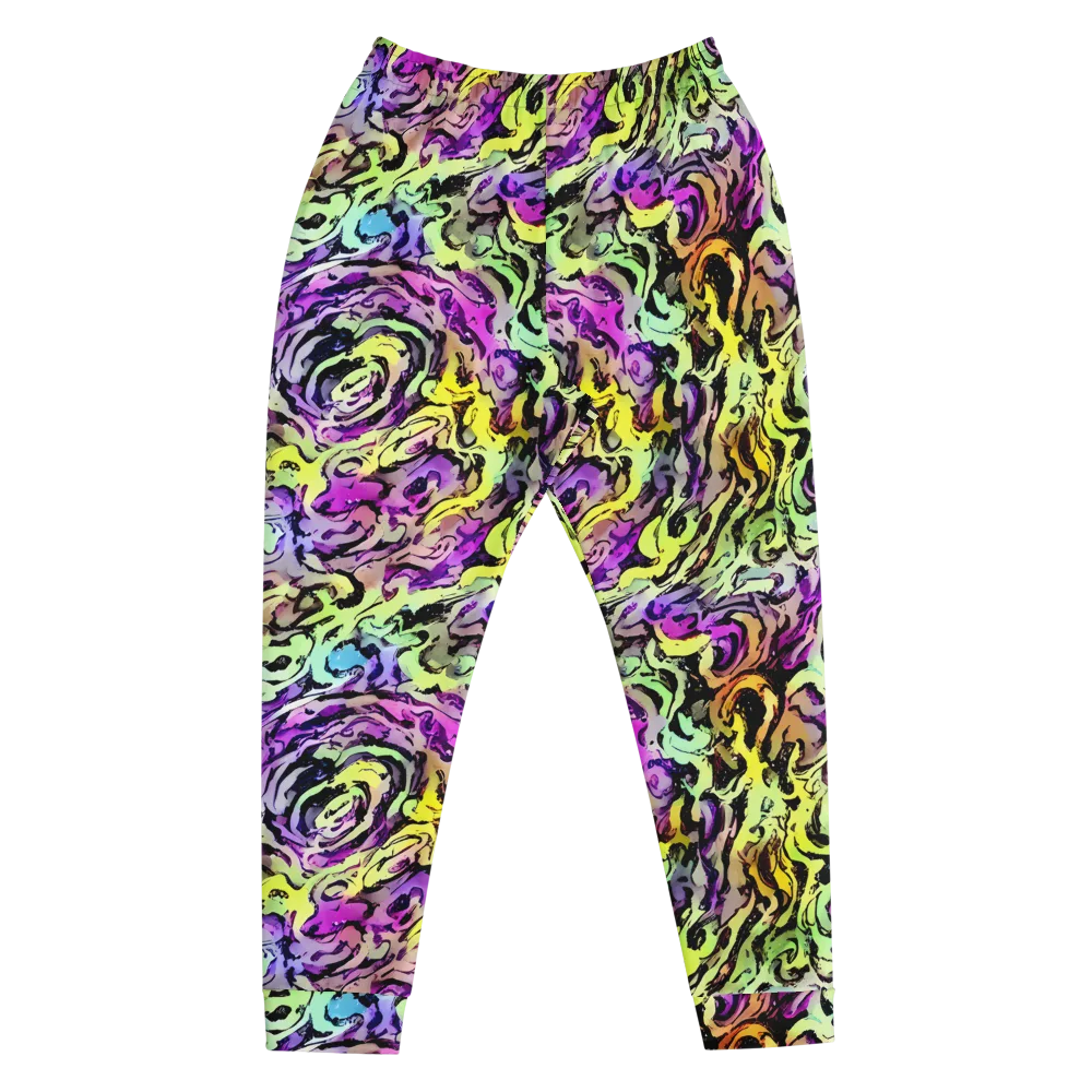 Neon Inkblot on Men's Joggers — Front