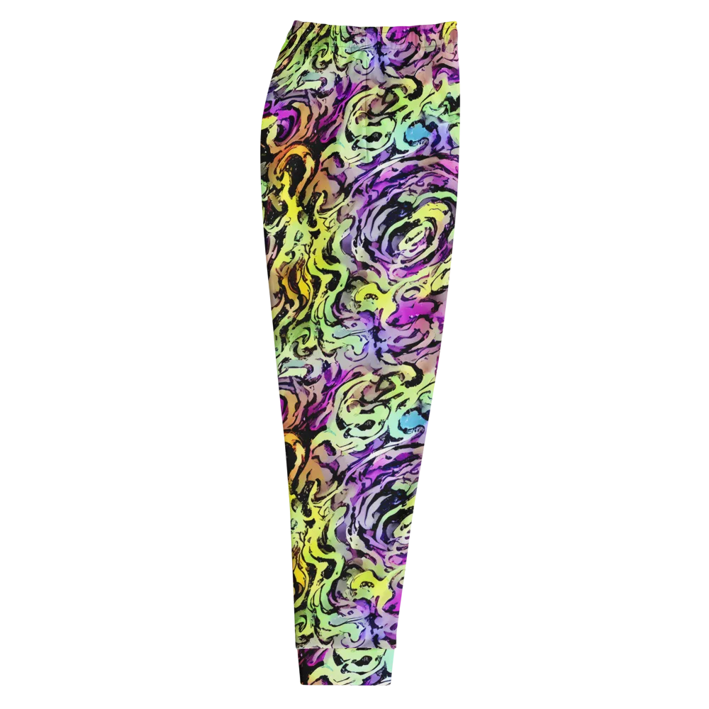 Neon Inkblot on Men's Joggers — Right