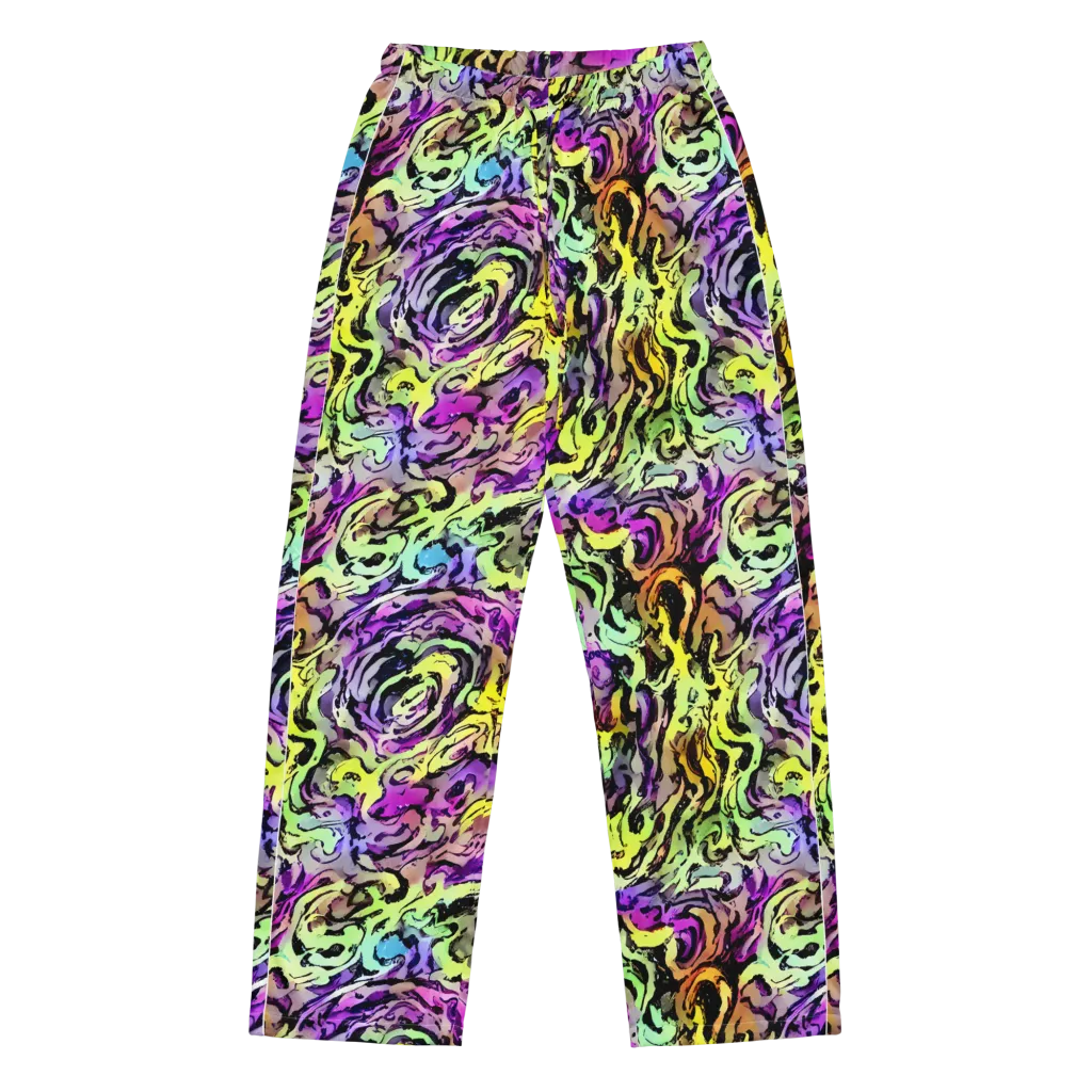 Neon Inkblot on Women's Pajama Pants — Front