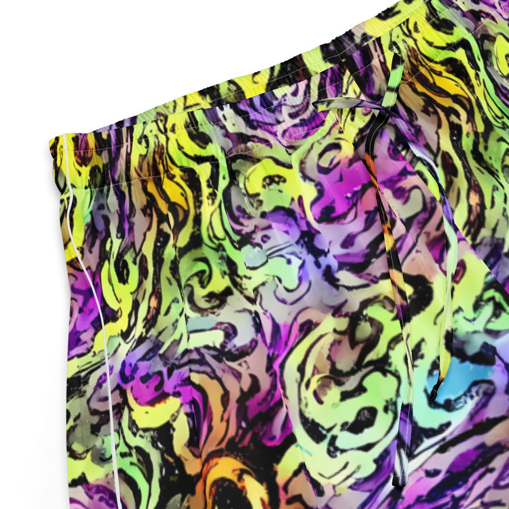 Neon Inkblot on Women's Pajama Shorts — Product details