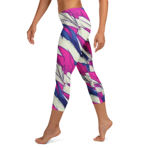 Cobalt Fold on a Capri Leggings