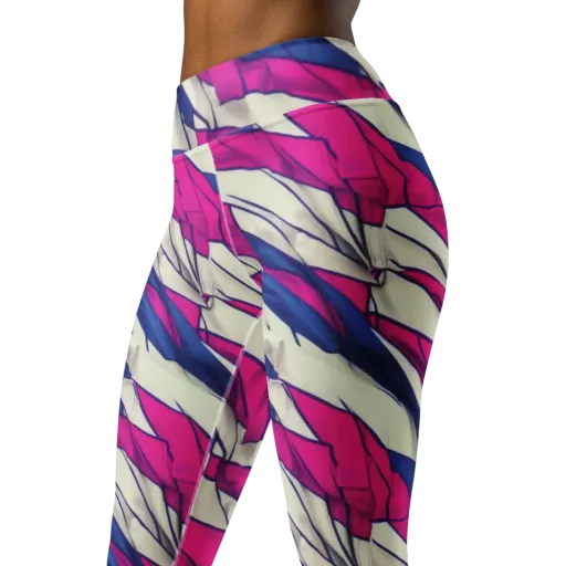 Cobalt Fold on a Yoga Leggings