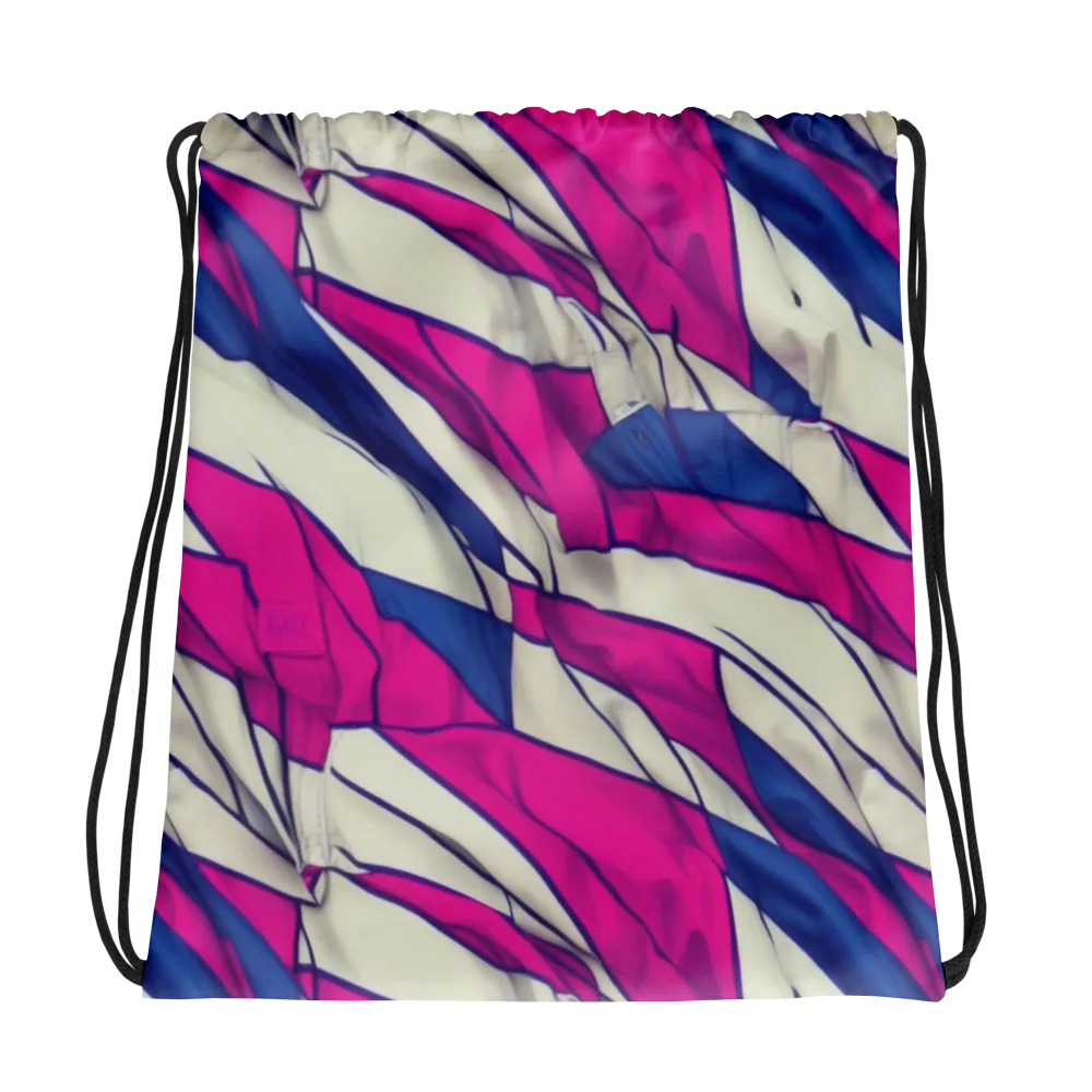 Cobalt Fold on Drawstring Bag — Photo
