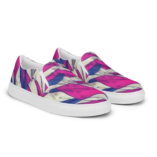 Cobalt Fold on a Women's Slip-On Canvas Shoes