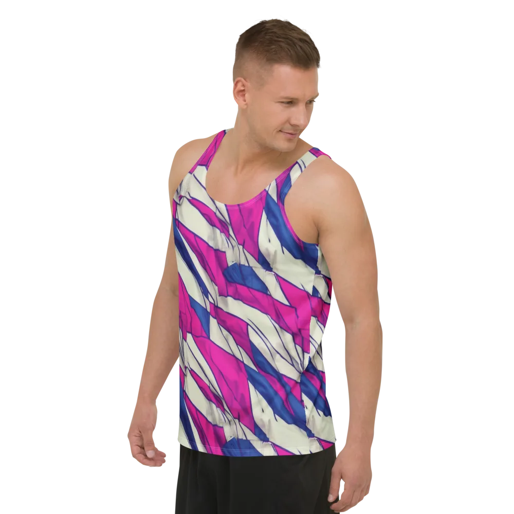 Cobalt Fold on Men's Tank Top — Left Front