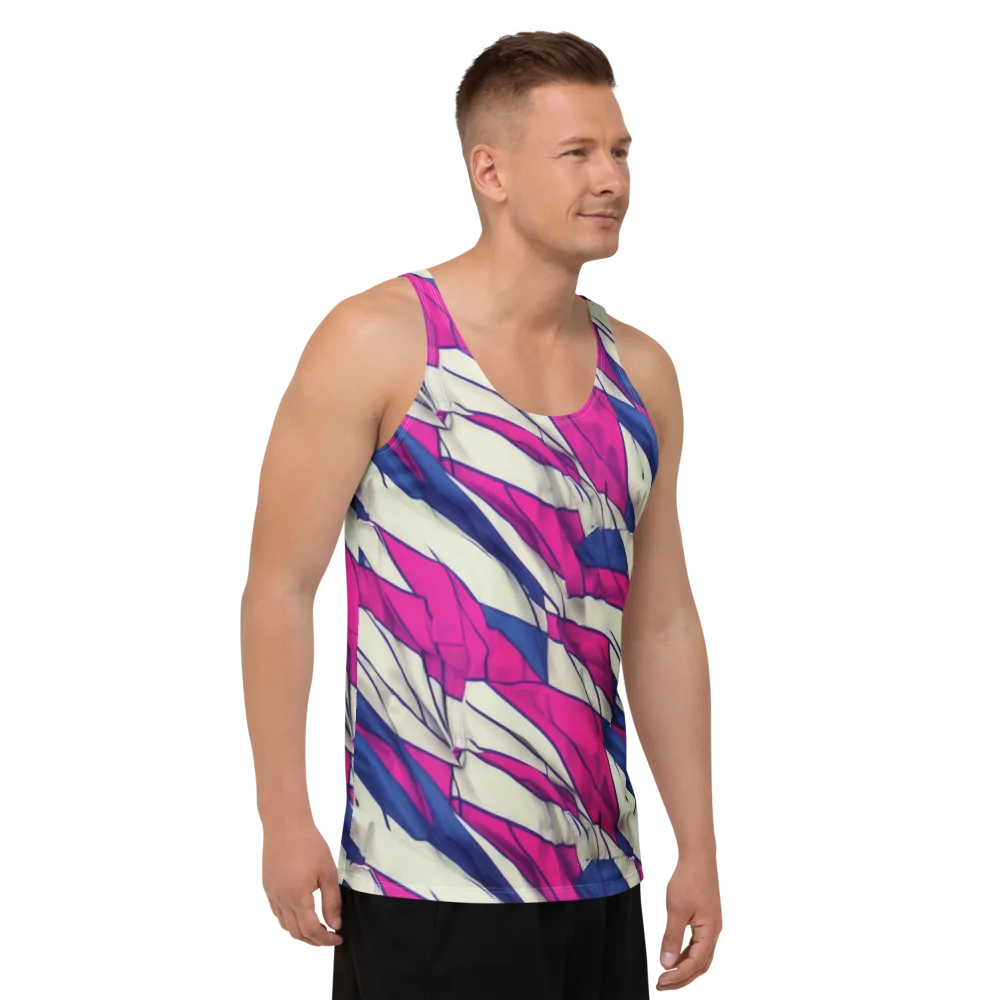 Cobalt Fold on Men's Tank Top — Right Front