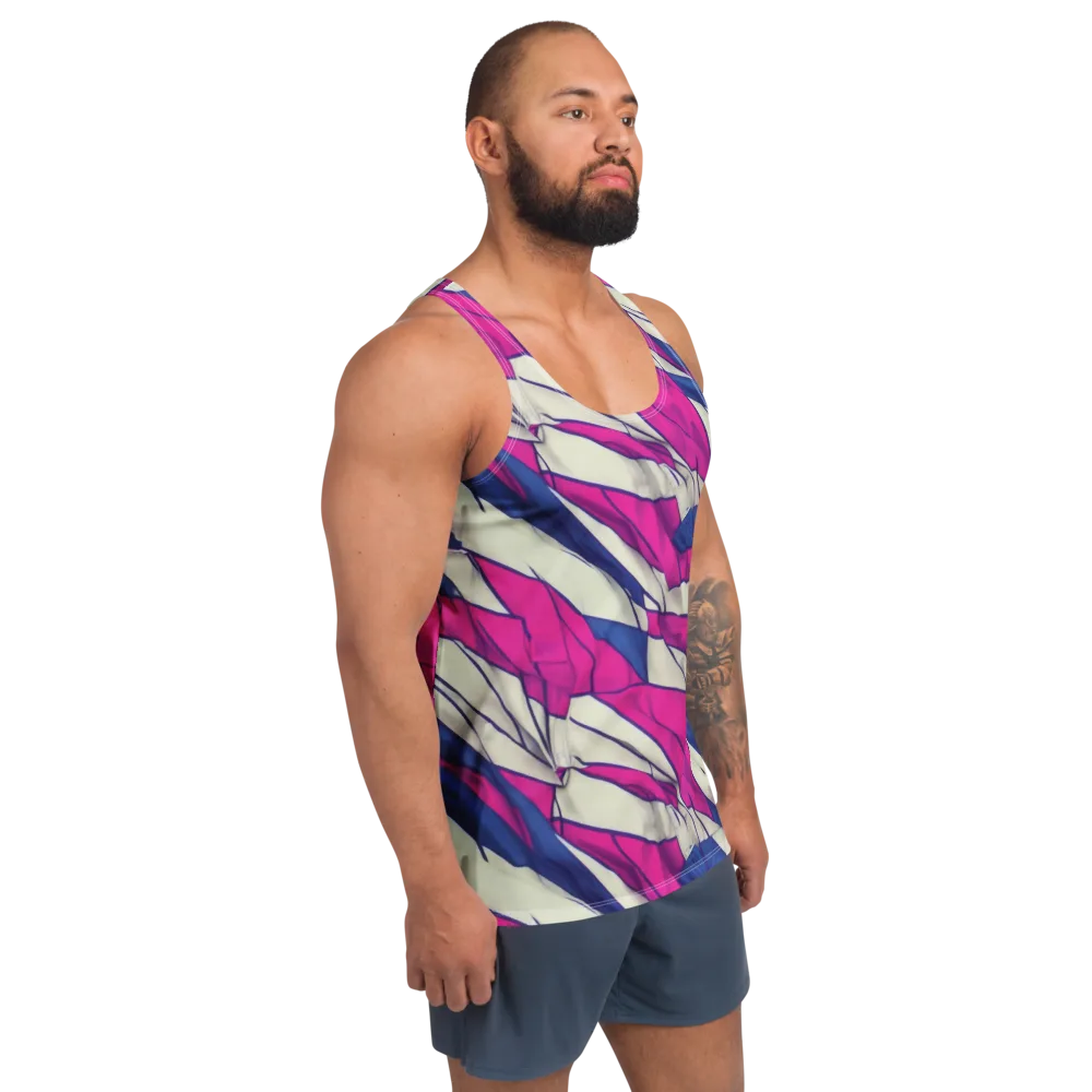 Cobalt Fold on Men's Tank Top — Right Front
