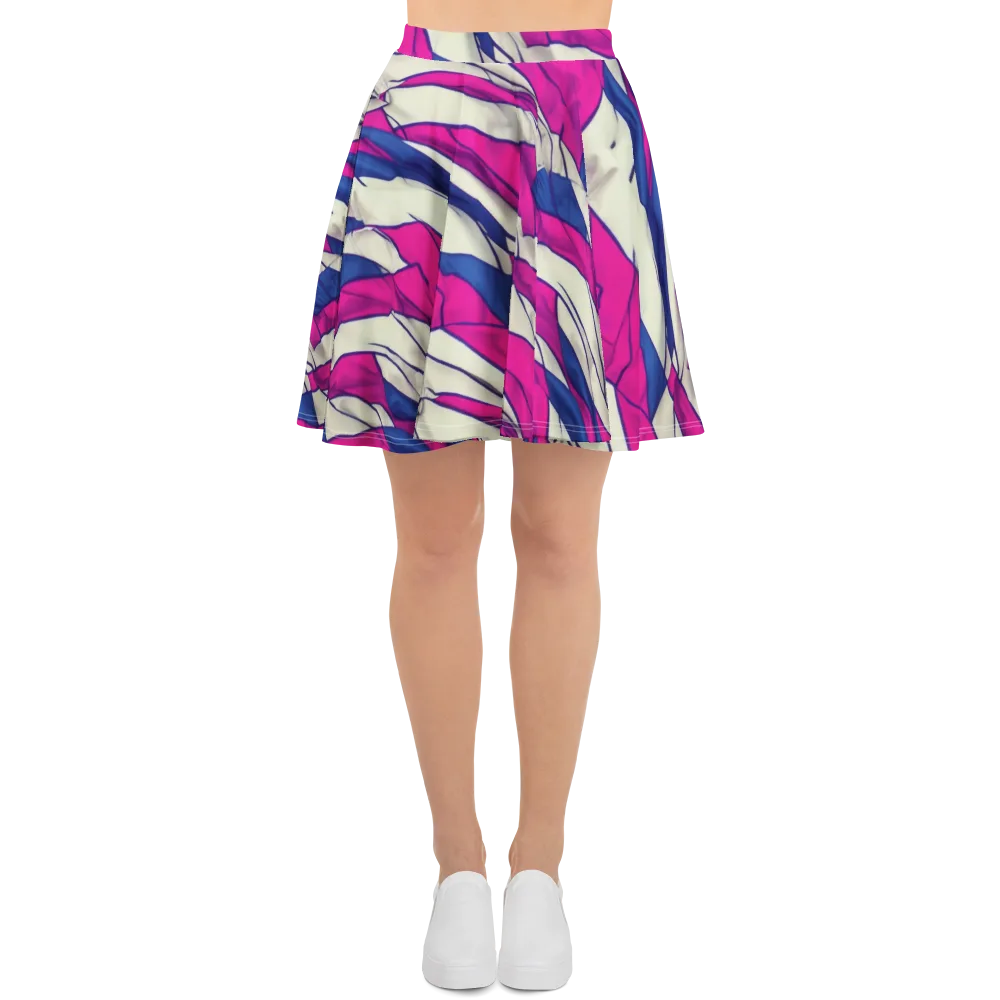 Cobalt Fold on Skater Skirt — Front