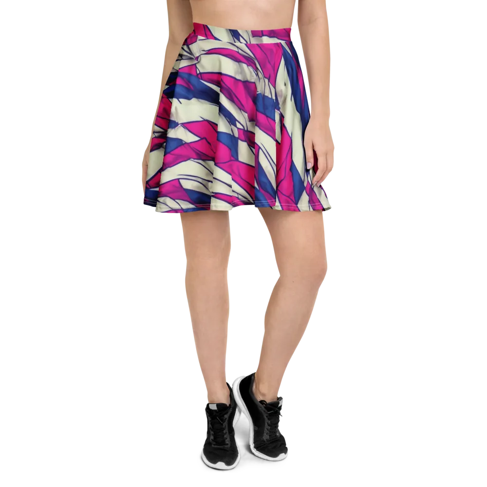Cobalt Fold on Skater Skirt — Front