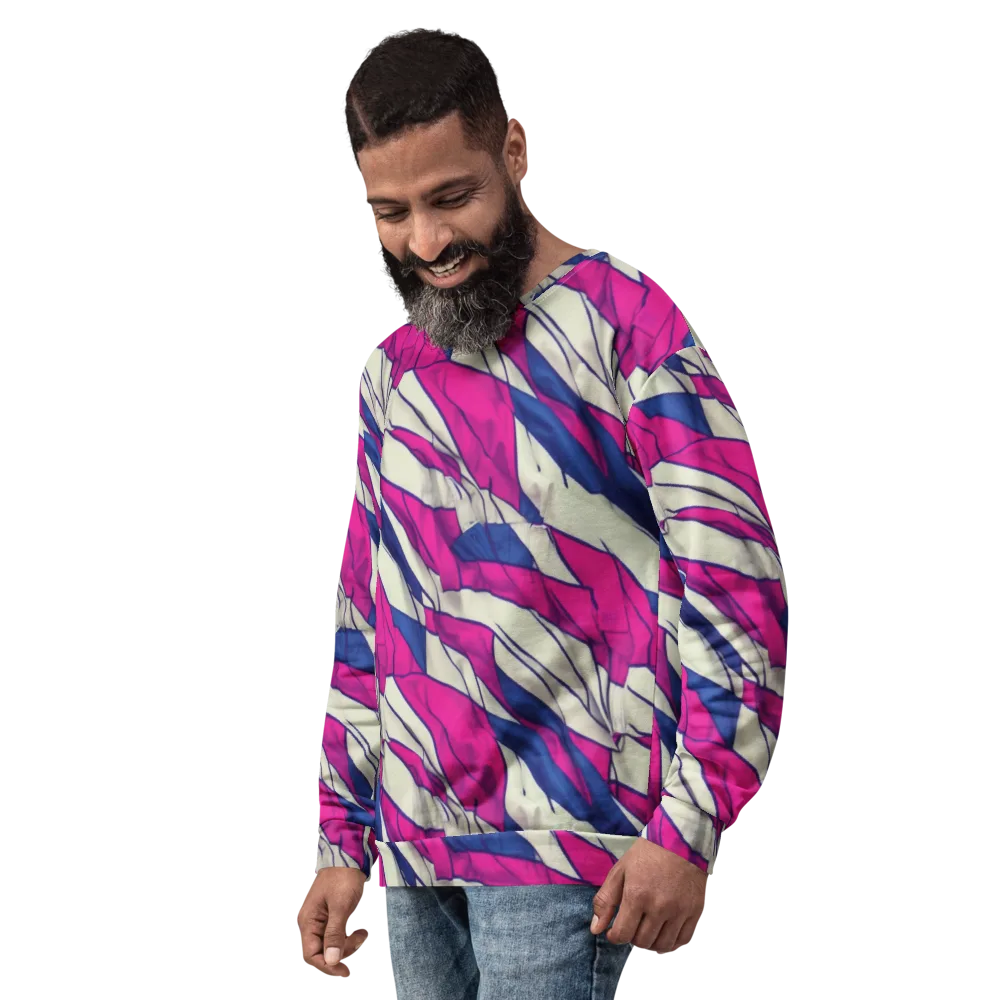 Cobalt Fold on Sweatshirt — Left Front