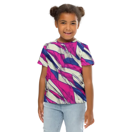 Cobalt Fold on a Kids Crew Neck T-Shirt