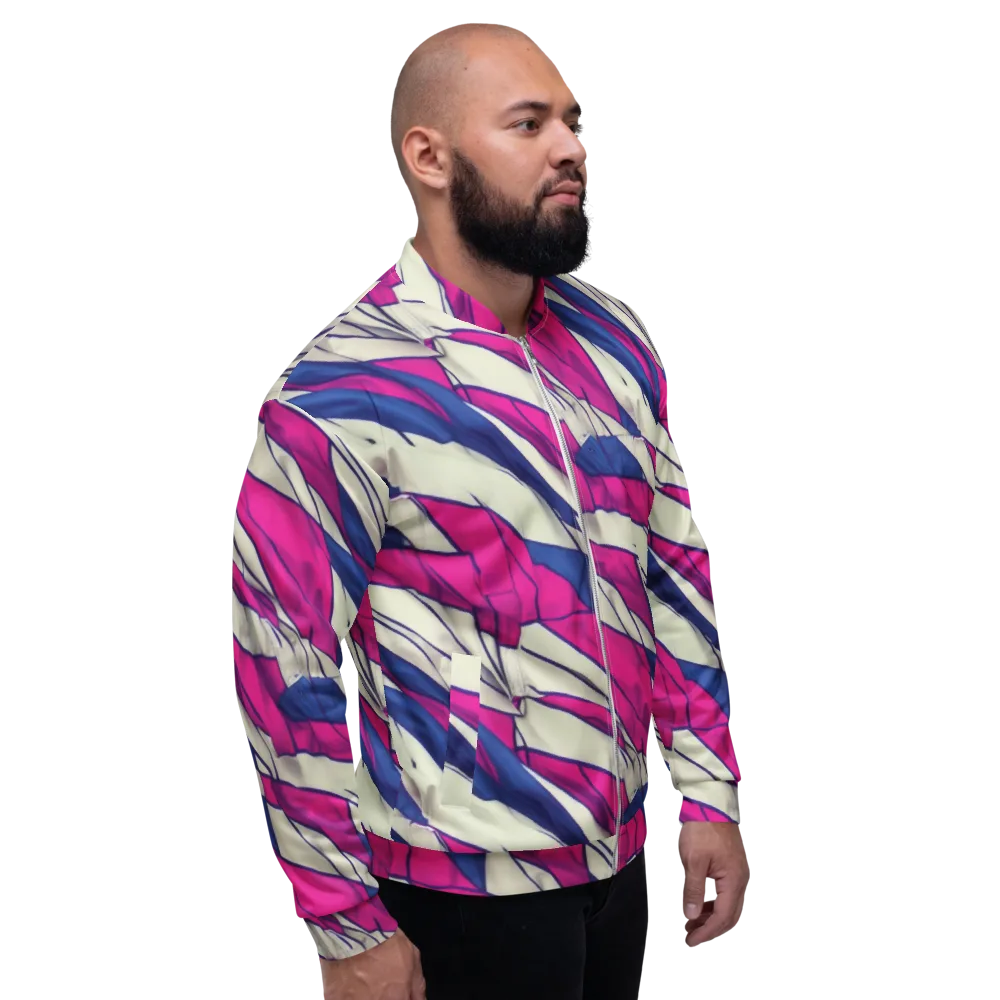 Cobalt Fold on Bomber Jacket — Right