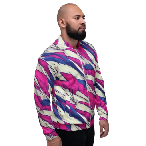 Cobalt Fold on a Bomber Jacket