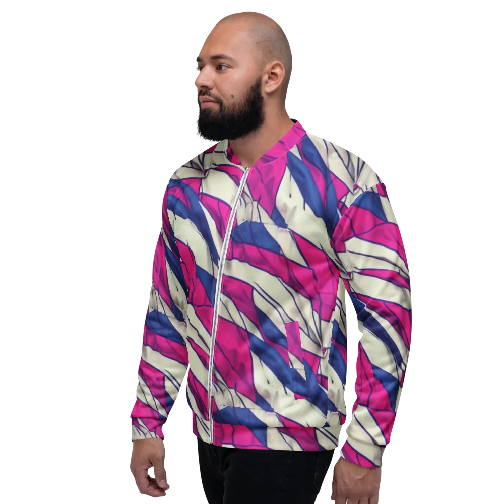 Cobalt Fold on Bomber Jacket — Left