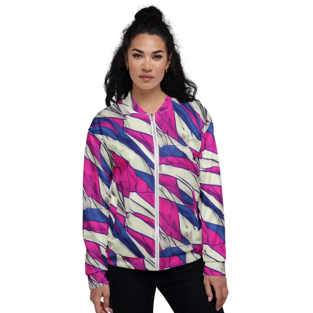 Cobalt Fold on Bomber Jacket — Front