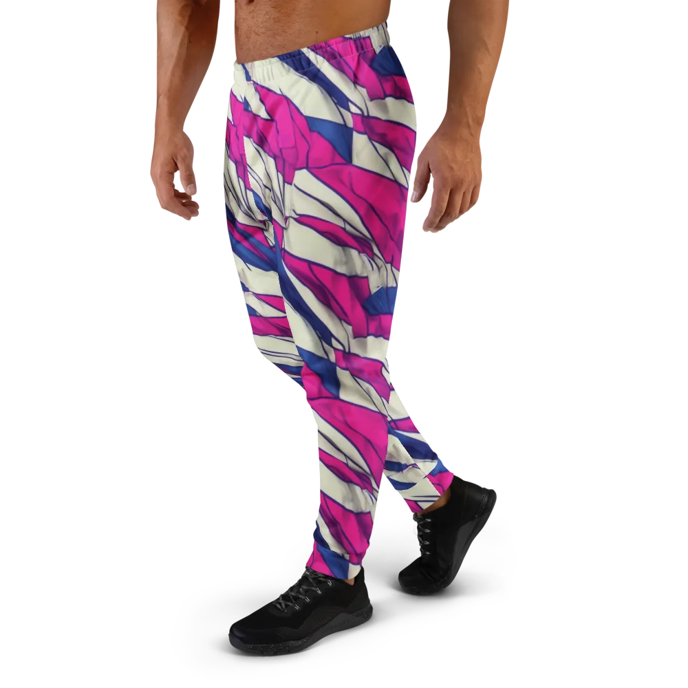 Cobalt Fold on Men's Joggers — Left