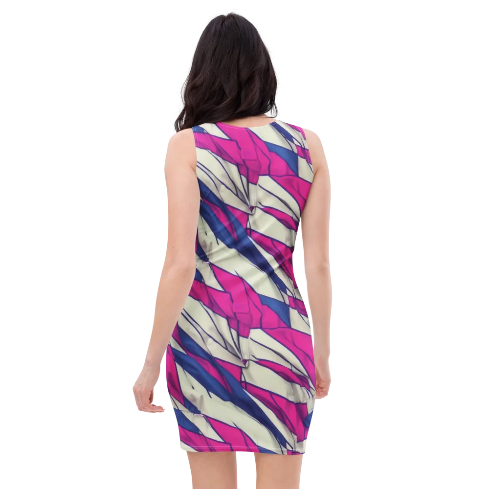 Cobalt Fold on Bodycon Dress — Back