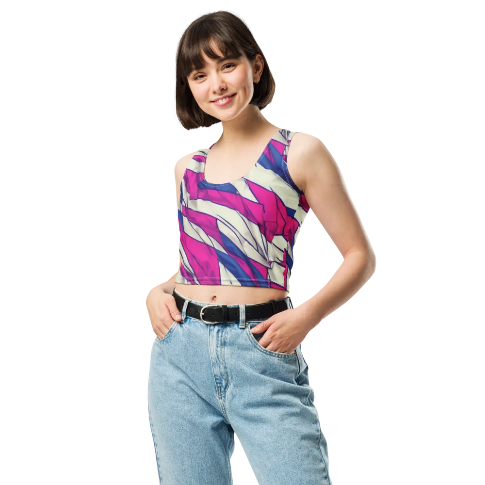 Cobalt Fold on Crop Top — Front