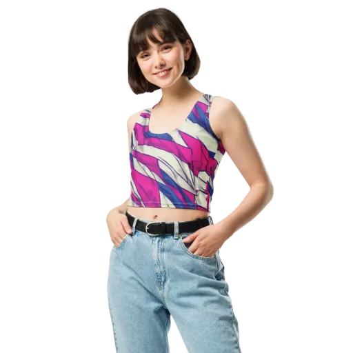 Cobalt Fold on a Crop Top