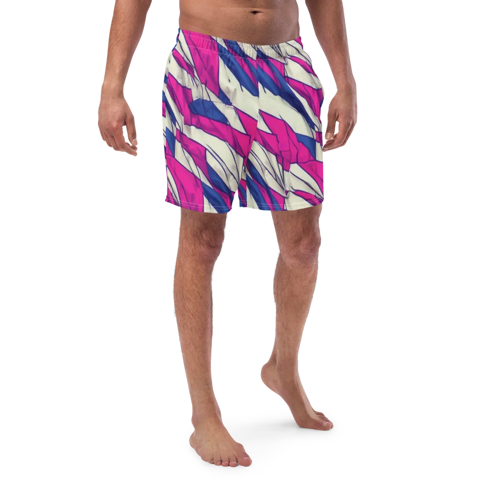 Cobalt Fold on Swim Trunks — Front