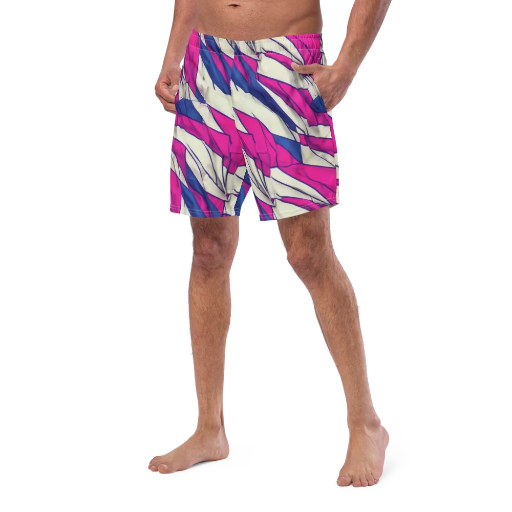 Cobalt Fold on Swim Trunks — Left Front