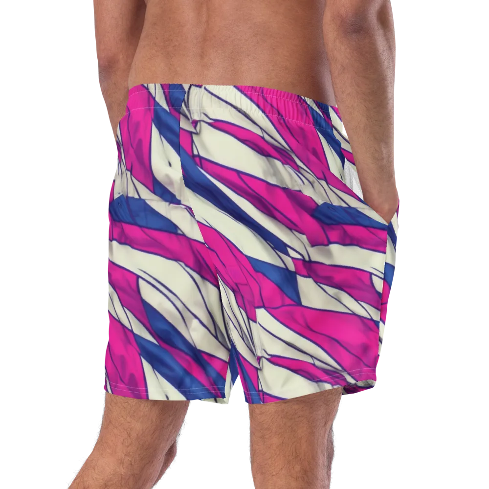 Cobalt Fold on Swim Trunks — Right Back