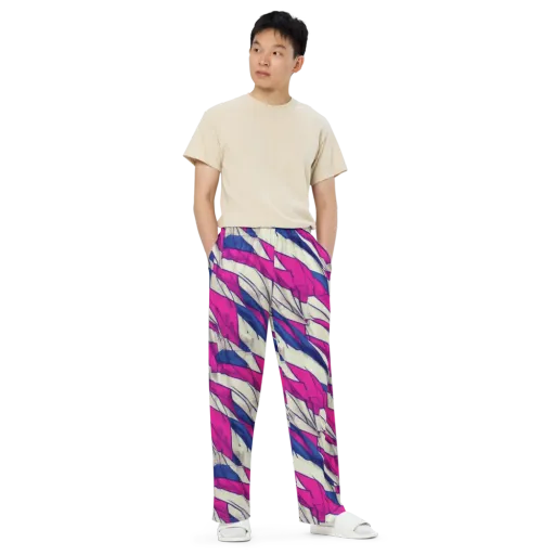 Cobalt Fold on a Wide-Leg Pants