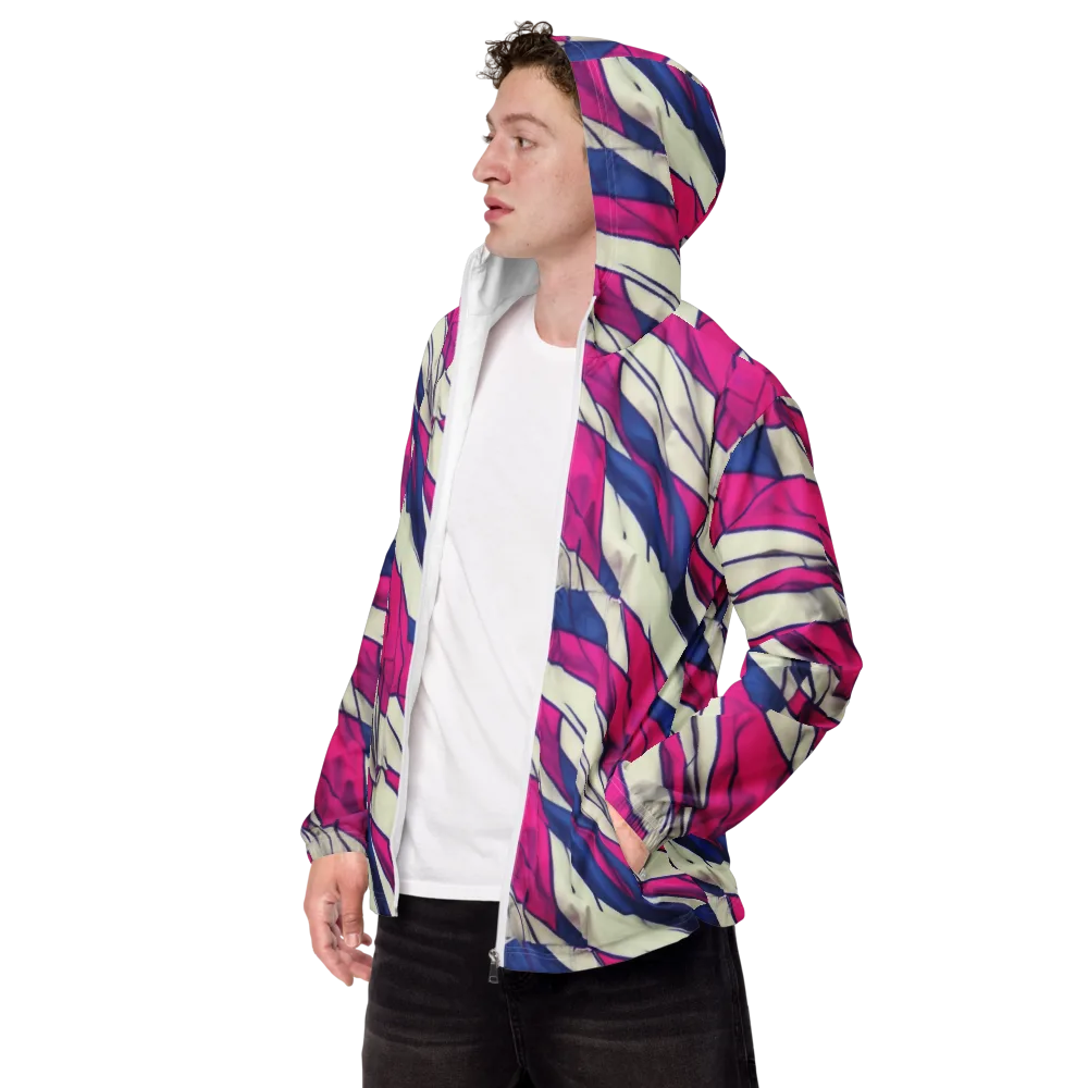 Cobalt Fold on Men's Windbreaker — Left Front
